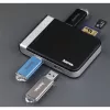 Hama 00054546 kaardilugeja USB 3.2 Gen 1 (3.1 Gen 1) Type-A/USB-C Must, Hõbedane
