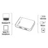 Hama 00054546 kaardilugeja USB 3.2 Gen 1 (3.1 Gen 1) Type-A/USB-C Must, Hõbedane