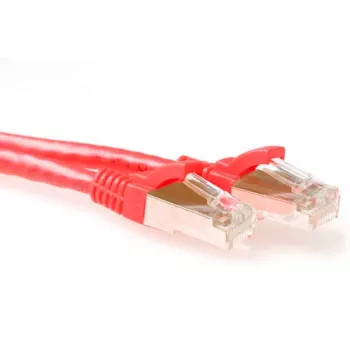 ACT punane 5 meetri pikkune SFTP CAT6A ühenduskaabel tõmblukuga RJ45 pistikutega