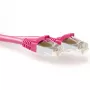 ACT roosa 2,00 meetri SFTP CAT6A paigakaabel, haakumiskindel, RJ45 pistikutega