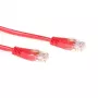 ACT punane 0,25-meetrine U/UTP CAT6 patch-kaabel RJ45-pistikutega