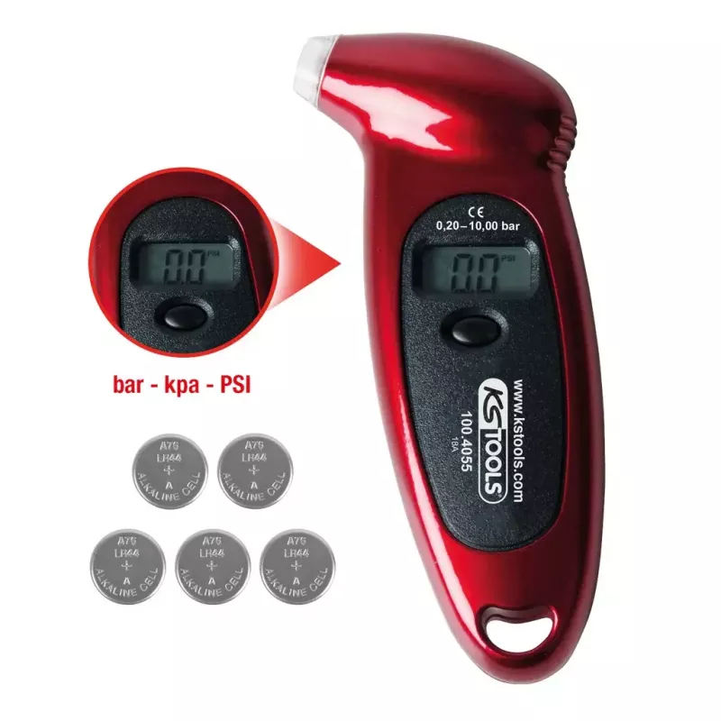 Digitaalne manomeeter KS Tools 100.4055 0,2–10 baari LCD