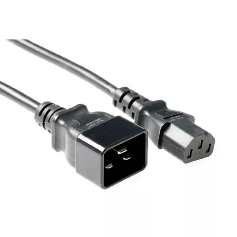 Toitekaabel ACT Powercord C13 - C20 must 2 m