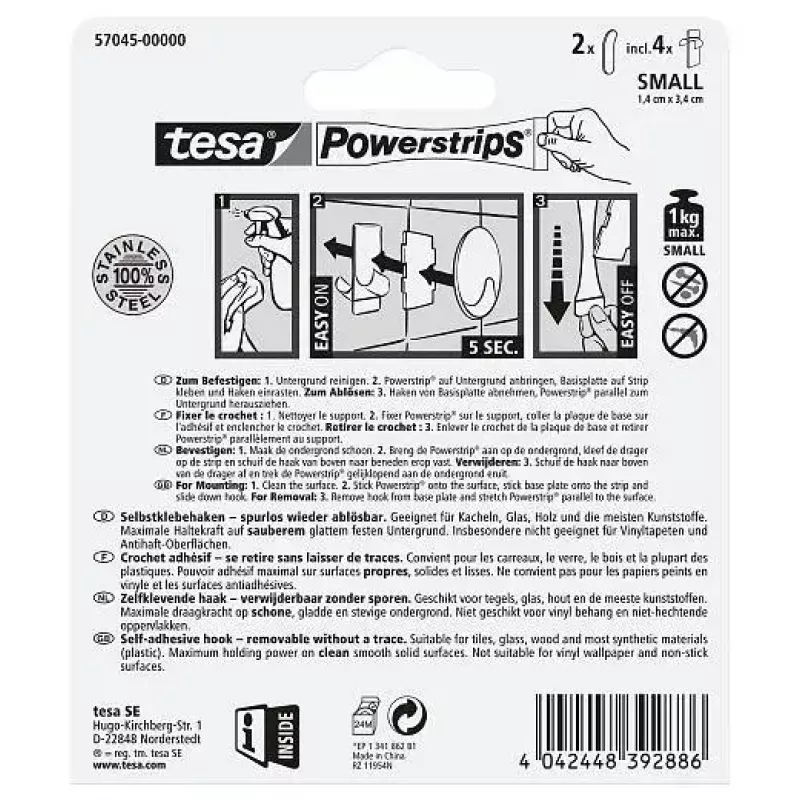 Rätikukonks TESA 57045-00000 Metallic Indoor 2 tk