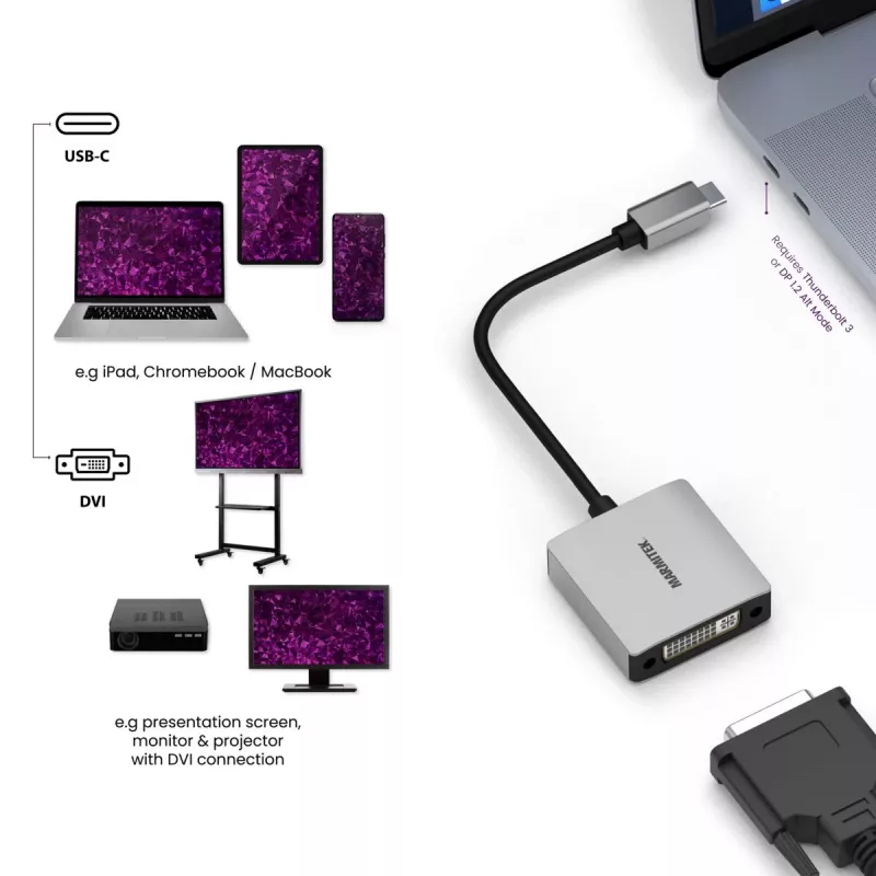 Marmitek Connect USB C to DVI - USB-C to DVI adapter
