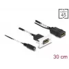 DeLOCK Easy 45 DisplayPort 4K 60 Hz moodul alalisvoolutoitega 2,1 x 5,5 mm