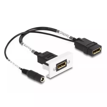 DeLOCK Easy 45 DisplayPort 4K 60 Hz moodul alalisvoolutoitega 2,1 x 5,5 mm