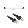 ACT must 0,5 meetrit S/FTP CAT7 PUR painduv paigakaabel RJ45 pistikutega (ühildub CAT6A-ga)