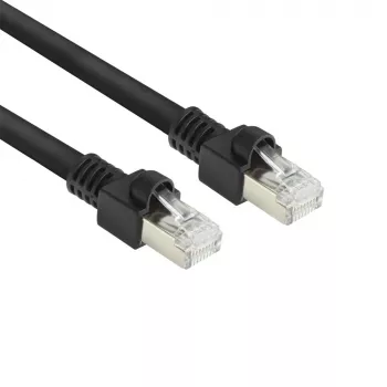 ACT must 7 meetrit S/FTP CAT7 PUR painduv ühenduskaabel, tõmbevabade RJ45 pistikutega (ühildub CAT6A-ga)
