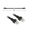 ACT must 7 meetrit S/FTP CAT7 PUR painduv ühenduskaabel, tõmbevabade RJ45 pistikutega (ühildub CAT6A-ga)