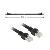 ACT Must 15 meetrit S/FTP CAT7 PUR painduv patch-kaabel tõmbetõkkega RJ45 pistikutega (CAT6A ühilduv)