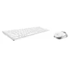 Rapoo 9750M klaviatuur ja hiir, juhtmevaba, Bluetooth, QWERTZ, saksa, valge