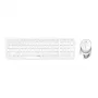 Rapoo 9750M klaviatuur ja hiir, juhtmevaba, Bluetooth, QWERTZ, saksa, valge