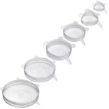 Toidukatted Westmark 23272260 - läbipaistvad silikoonkaaned, 6 tk