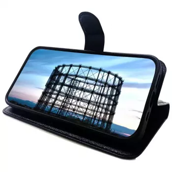Folio Case JT BERLIN Schöneberg iPhone 14 jaoks 15,5 cm Must
