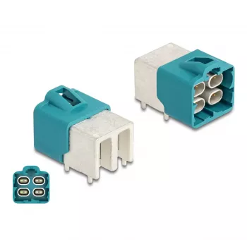 DeLOCK HDMTD nurga pistik PCB-le, neljakordne