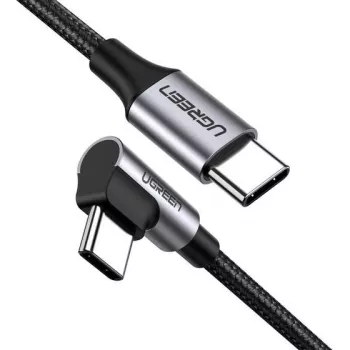 Ugreen 50123 USB-kaabel USB 2.0 1 m USB C must, hõbedane