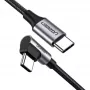 Ugreen 50123 USB-kaabel USB 2.0 1 m USB C must, hõbedane