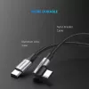Ugreen 50123 USB-kaabel USB 2.0 1 m USB C must, hõbedane
