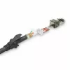 ACT Must 1 m S/FTP CAT6A IDC 4PPoE / PoE++ 100W LSZH patch-kaabel takistuseta RJ45-pistikutega