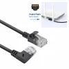 ACT Must 1 meeter U/UTP CAT6A LSZH õhuke ühenduskaabel RJ45 pistikutega 90° nurga all paremale sirgele