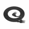 ACT must 3 m U/UTP CAT6A LSZH õhuke patch-kaabel, RJ45 pistikud 90° vasakule nurga all ja sirge