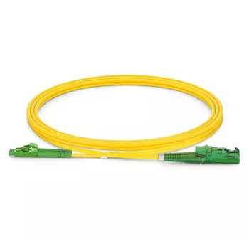 Fiiberoptiline harukaabel EQUIP E2000/APC kuni LC/APC 5,00 m SM Dupleks OS2 Kollane