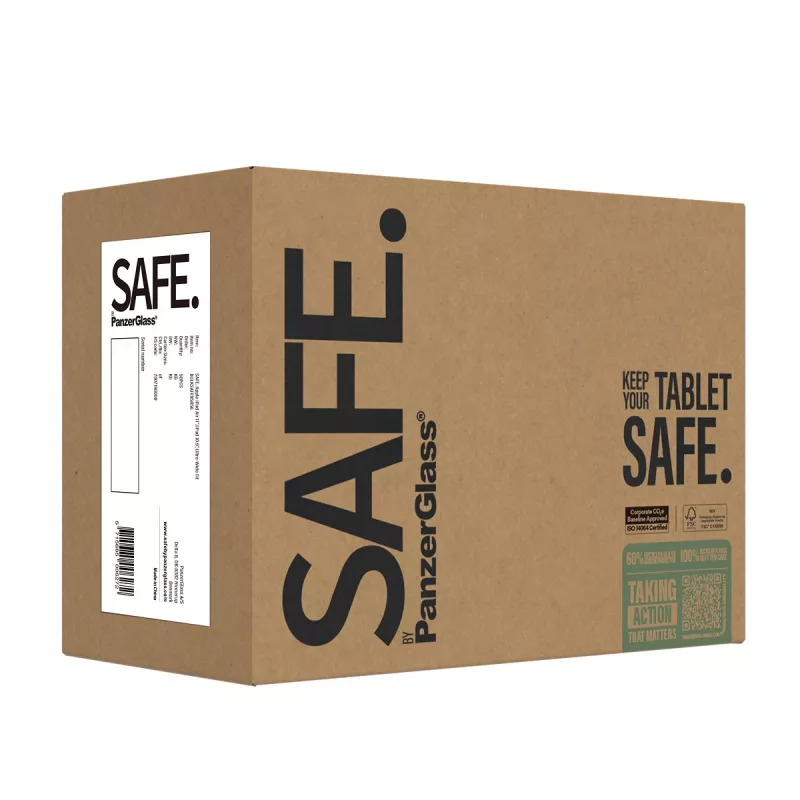 Karastatud klaasist ekraanikaitse PanzerGlass SAFE. iPad Air 13 tolli (2024–2026) / iPad Pro 13 tolli (2024–2025) Ultra‑Wide Fit — 50 tk