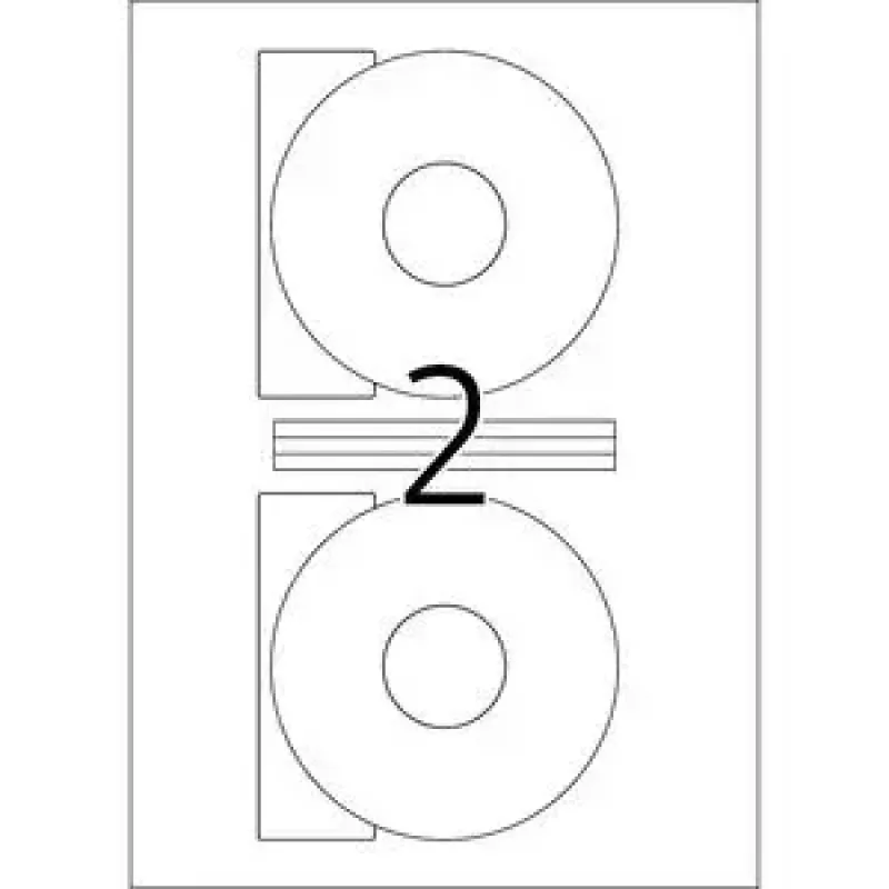 CD sildid HERMA A4 Ø 116 mm valge paber matt läbipaistmatu 50 tk