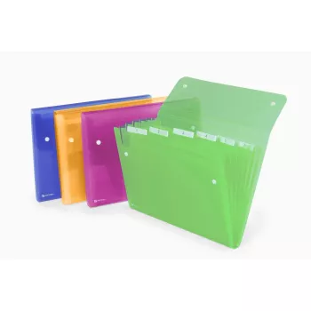 Rexel ICE Expander 6-taskuline sortiment, sinine, roosa, läbipaistev, türkiissinine, A4, 120 lehte, 6 sahtlit
