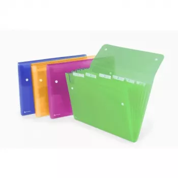 Rexel ICE Expander 6-taskuline sortiment, sinine, roosa, läbipaistev, türkiissinine, A4, 120 lehte, 6 sahtlit