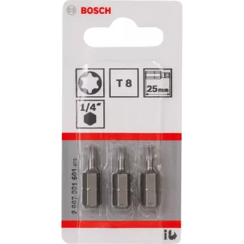Kruvikeeramisotsak Bosch 2607001601 T8 eriti kõva 3 tk 25 mm
