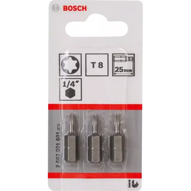 Kruvikeeramisotsak Bosch 2607001601 T8 eriti kõva 3 tk 25 mm