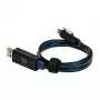 USB A/Lightning kaabel RealPower 0.75m Must/Blue