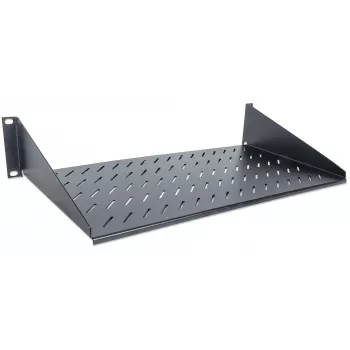 Intellinet 19 tolli konsoolriiul, 2U, 2-punktiline esikinnitus, 250mm sügavus, max 25kg, must, kolmeaastane garantii
