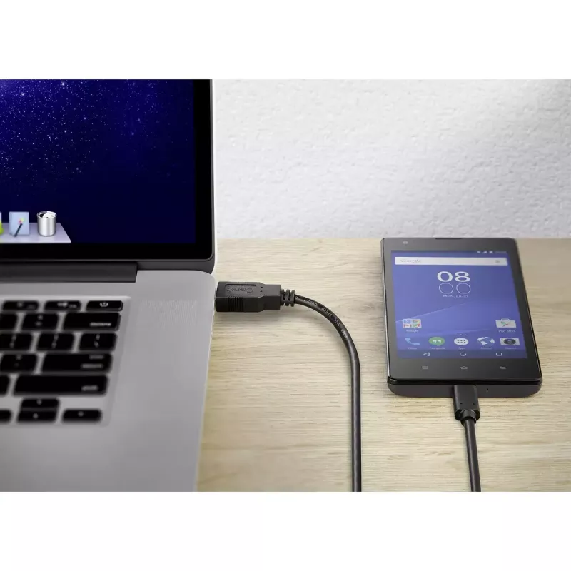 USB kaabel Conrad Renkforce 1460360 USB 3.2 Gen 2 1m USB A USB C Must