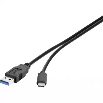USB kaabel Conrad Renkforce 1460360 USB 3.2 Gen 2 1m USB A USB C Must
