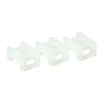 ACT kaablisideme kinnituskruvi, läbipaistev, valge, nailon, 100 tk, 23 mm, 16 mm, 9 mm