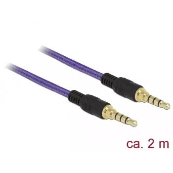 Helikaabel 3,5 mm DeLOCK 85599 2 m lilla