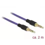 Helikaabel 3,5 mm DeLOCK 85599 2 m lilla