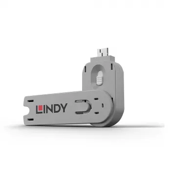 Lindy USB-tüüpi A pordiblokeerija võti, valge, Pordiblokeerija võti, USB-tüüp A, Valge, Akrüülnitriilbutadieenstüreen (ABS), 1 tk, Kilekott