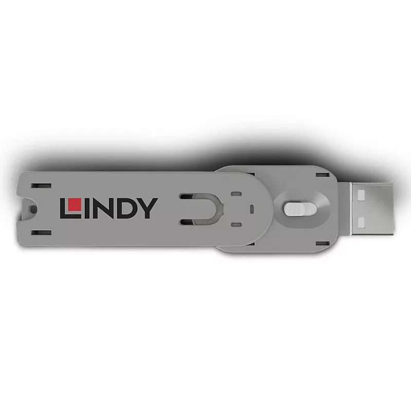 Lindy USB-tüüpi A pordiblokeerija võti, valge, Pordiblokeerija võti, USB-tüüp A, Valge, Akrüülnitriilbutadieenstüreen (ABS), 1 tk, Kilekott