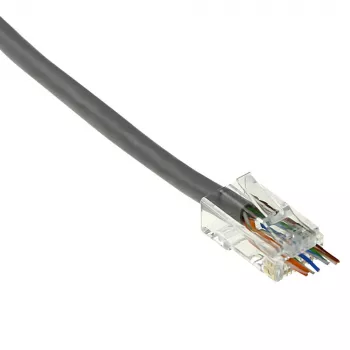 ACT RJ45 (8P/8C) CAT6 easyconnect varjestamata modulaarpistik ümmarguse kaabli jaoks, mõeldud nii täis- kui keerutatud soontega
