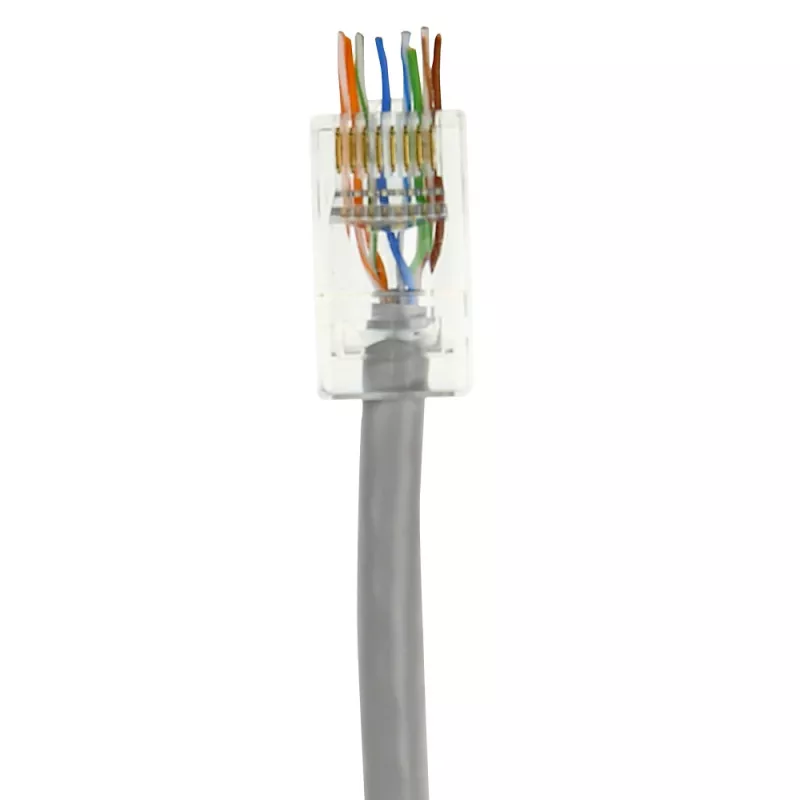 ACT RJ45 (8P/8C) CAT6 easyconnect varjestamata modulaarpistik ümmarguse kaabli jaoks, mõeldud nii täis- kui keerutatud soontega