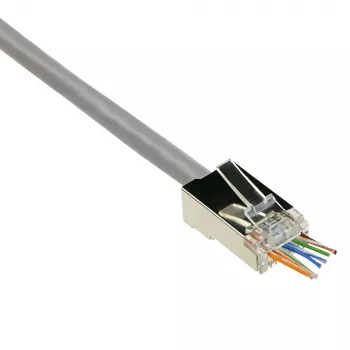 ACT RJ45 (8P/8C) CAT6 easyconnect varjestatud modulaarne pistik ümarkaabli jaoks täis- või keerutatud juhtmetega