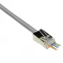 ACT RJ45 (8P/8C) CAT6 easyconnect varjestatud modulaarne pistik ümarkaabli jaoks täis- või keerutatud juhtmetega