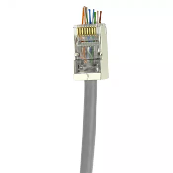 ACT RJ45 (8P/8C) CAT6 easyconnect varjestatud modulaarne pistik ümarkaabli jaoks täis- või keerutatud juhtmetega