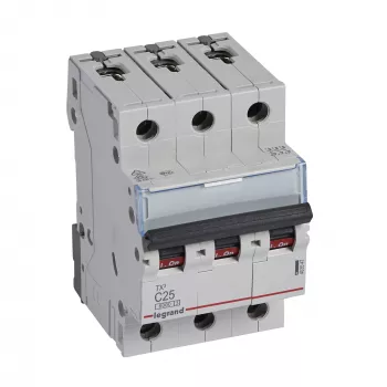 Kaitselüliti Legrand Tx3 C25A 3-pooluseline 6 kA 3-mooduliline (MPN 403547)