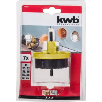 Augusae komplekt KWB 599000 7 tk 6,3 cm plastikule, puidule