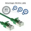 ACT roheline 5 m LSZH U/FTP CAT6A andmekeskuse õhuke paigalduskaabel RJ45-pistikutega